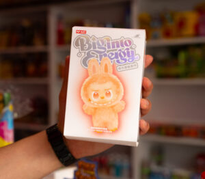 Figurine de collection Labubu, exposé dans la boutique Candy World disponible à la vente